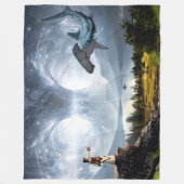 FANTASIEHAAI FLEECE DEKEN (Voorkant)