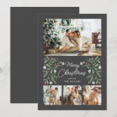 Fantasiekaart voor fijne kerst 4 feestdagenkaart (Voorkant / Achterkant)