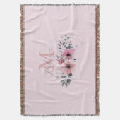 Fantasiekoorts wazig roze waterverf floraal deken (Voorkant Verticaal)