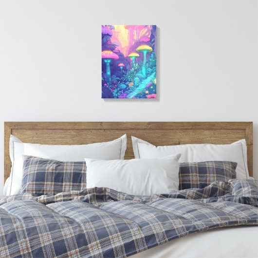 Fantasielandschap gedrukt canvas (Insitu (Slaapkamer))