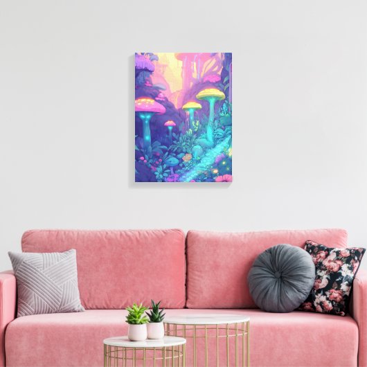 Fantasielandschap gedrukt canvas (Insitu (Woonkamer))