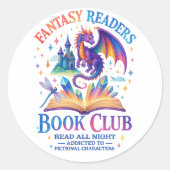 Fantasielezers... Ronde Sticker (Voorkant)