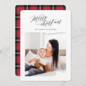 Fantasiemantoflet voor kerstfeestritten feestdagenkaart (Voorkant / Achterkant)