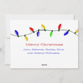 Fantasienaam & Bright Lights Holiday-fotokaart Feestdagenkaart (Achterkant)