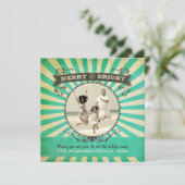 Fantasienaam & Bright Retro Photo Holiday Card - B Feestdagenkaart (Staand voorkant)