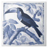 Fantasienaam Delft Tucan Fanical Art Waterverf Dec Tegeltje (Voorkant)