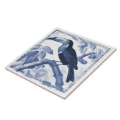 Fantasienaam Delft Tucan Fanical Art Waterverf Dec Tegeltje (Zijkant)