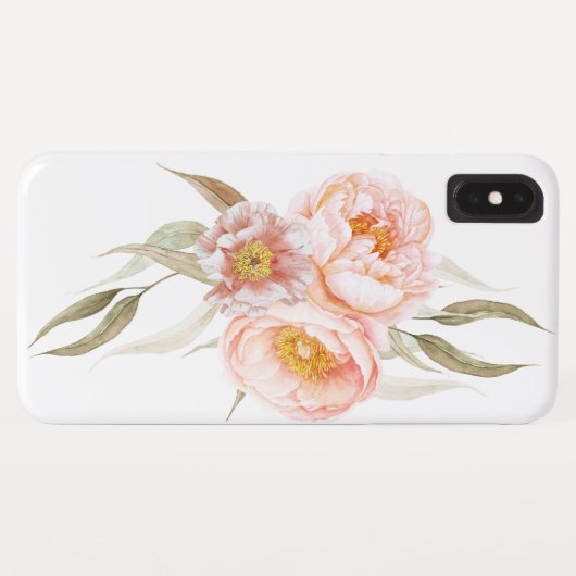 Fantasienaam Delicate Pink Peonies Case-Mate iPhone Case (Achterkant (horizontaal))