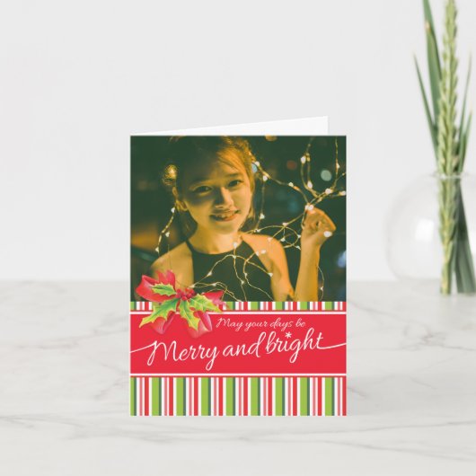 Fantasienaam en felroodroodkleurige kerstkaart feestdagen kaart (Voorkant)