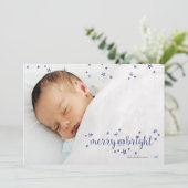 Fantasienaam en heldere kerstfeestelijke fotokaart feestdagenkaart (Staand voorkant)