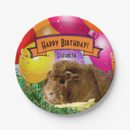 Fantasienaam Happy Birthday Guinee Pig Party Papieren Bordje