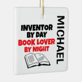 Fantasienaam houdt van het lezen van de DOUANE Keramisch Ornament (Rechts)