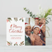 Fantasienaam kerstfeestdag feestdagenkaart (Staand voorkant)