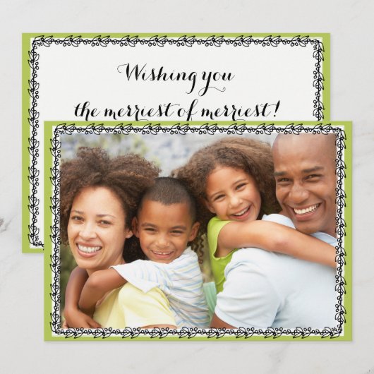 Fantasienaam kerstfeestdag feestdagenkaart (Voorkant / Achterkant)