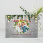 Fantasienaam kerstfeestdag feestdagenkaart (Staand voorkant)