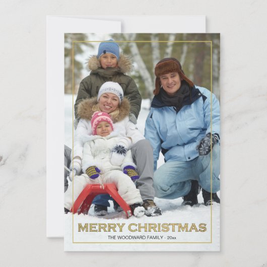 Fantasienaam kerstmis (V) Photo Holiday Card Feestdagenkaart (Voorkant)