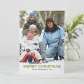 Fantasienaam kerstmis (V) Photo Holiday Card Feestdagenkaart (Staand voorkant)