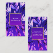 Fantasienaam Paarse Waterverf Visitekaartje (Voorkant / Achterkant)