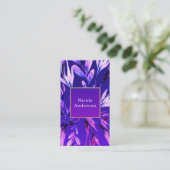 Fantasienaam Paarse Waterverf Visitekaartje (Staand voorkant)