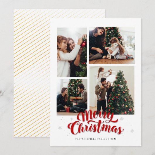 Fantasienaam voor kerst feestdagenkaart (Voorkant / Achterkant)