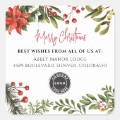 Fantasienaam voor zakelijke Logo toevoegen Vierkante Sticker (Voorkant)