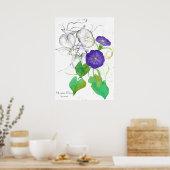 Fantasienaam Waterverf bloemen Poster (Keuken)