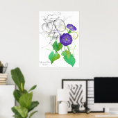 Fantasienaam Waterverf bloemen Poster (Thuiskantoor)