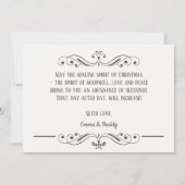 Fantasienamfoto van Merry Kerstwish Retro Typograf Feestdagenkaart (Achterkant)