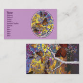 Fantasienkaart met dragoncat-vlinderfantasie visitekaartje (Voorkant / Achterkant)