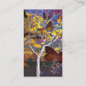 Fantasienkaart met dragoncat-vlinderfantasie visitekaartje (Achterkant)