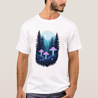 Fantasiepaddenstoel Sterrennacht T-shirt