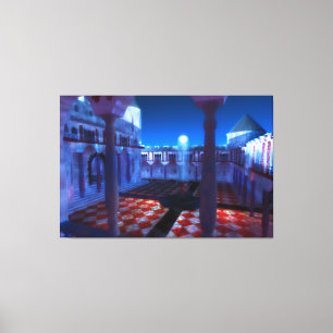 Fantasieprogramma's: Courtyard van het Palace Canv Canvas Afdruk