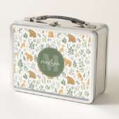 Fantasiere Dieren van het Bos Metalen Lunchbox (Voorkant)