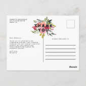 Fantasiereuze Afstudeer Dankjewel Postkaart (Achterkant)