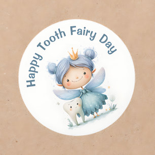 Fantasierijke Gelukkige Tandfee Dag Ronde Sticker
