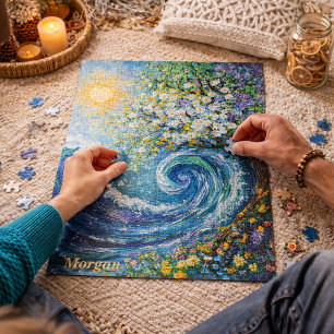 Fantasierijke Oceaan Golf Impressionisme Schilde Legpuzzel
