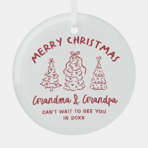 Fantasierijke Ouderwording Zwangerschapsaankondigi Glas Ornament
