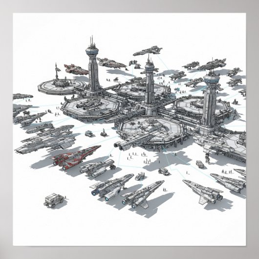 fantasierijke ruimtepoort poster (Voorkant)