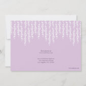 Fantasierijke Wijnranken Geboorteaankondiging Lila Aankondiging (Achterkant)