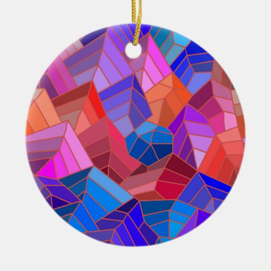 Fantasiest Berge Ansicht aus der Luft Keramisch Ornament (Voorkant)