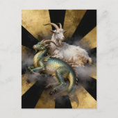 Fantasiest Geit en Draak Briefkaart (Voorkant)