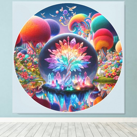 Fantasiest Landschap Canvas Afdruk (Insitu (Houten vloer))