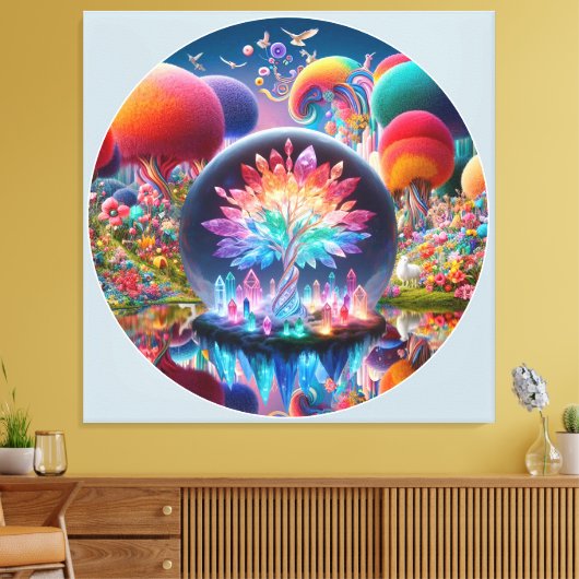 Fantasiest Landschap Canvas Afdruk (Insitu (Woonkamer))