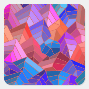 Fantasiest Mountains Uitzicht vanuit de lucht Vierkante Sticker