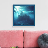 Fantasiestad Atlantis (2) Canvas Afdruk (Insitu (Woonkamer))