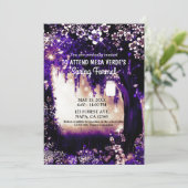 Fantasiestad Bos Betoverd Paars Zomer Woud Kaart (Staand voorkant)