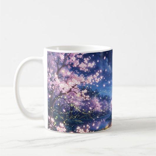 Fantasiestad en kasteel koffiemok (Links)