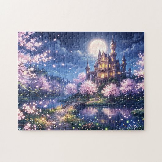 Fantasiestad en kasteel legpuzzel (Horizontaal)