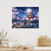 Fantasiestad en kasteel poster (Keuken)