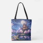 Fantasiestad en kasteel tote bag (Achterkant)